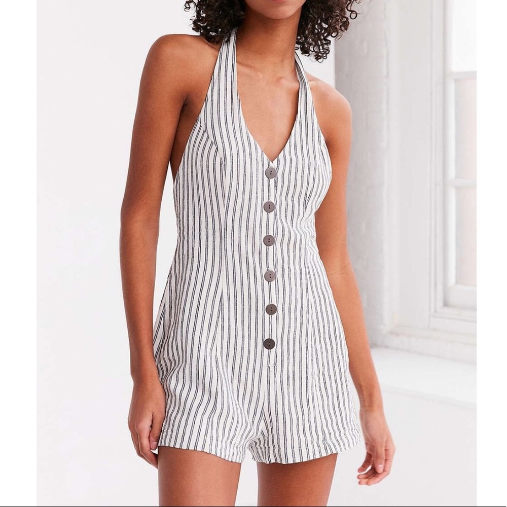 cooperative Parker button-front halter romper size Small